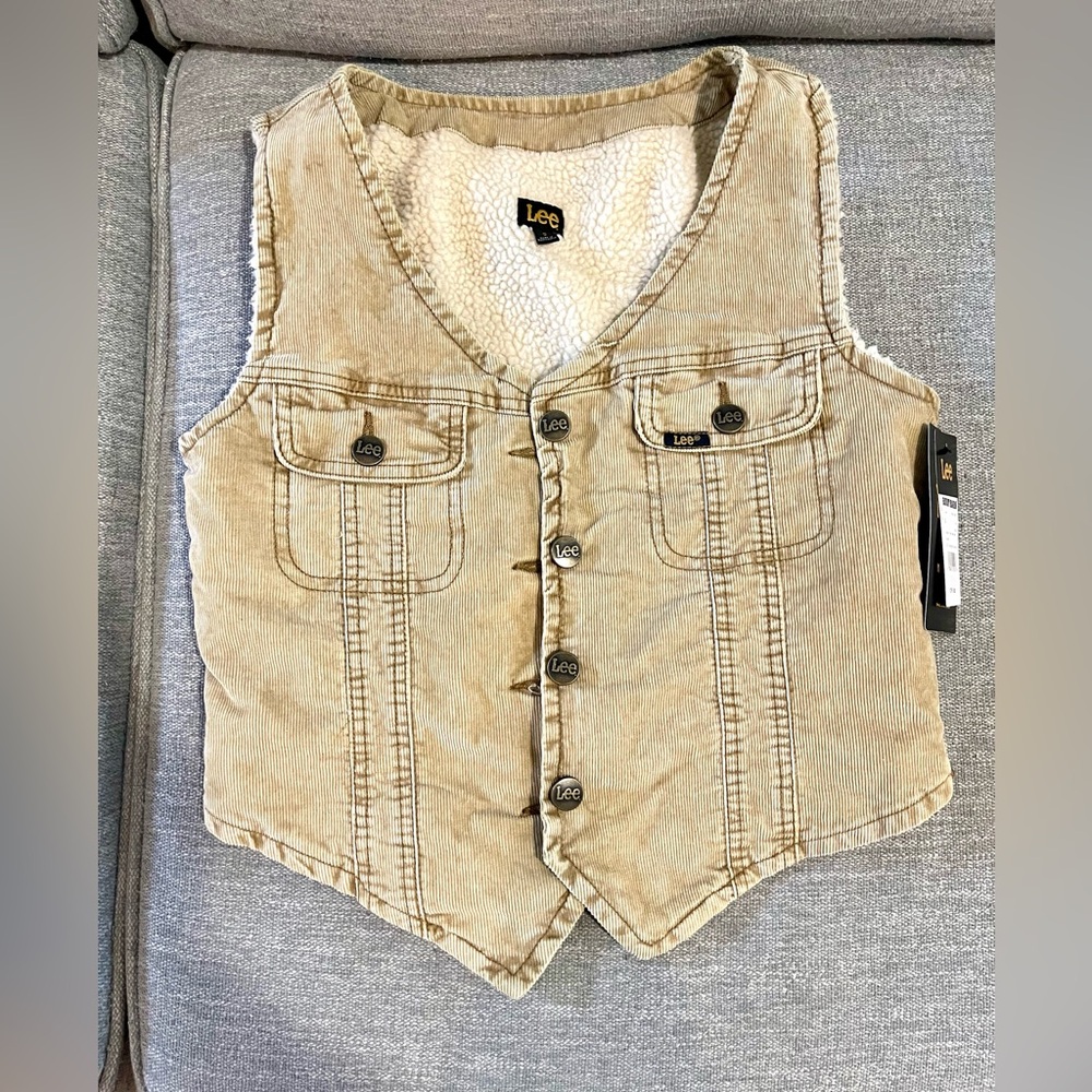 Lee Beige Corduroy Vest **BNWT**